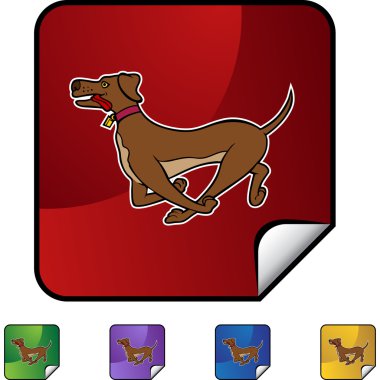 Çalışan köpek web simgesi