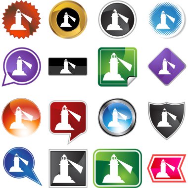 Deniz feneri düğme kümesi