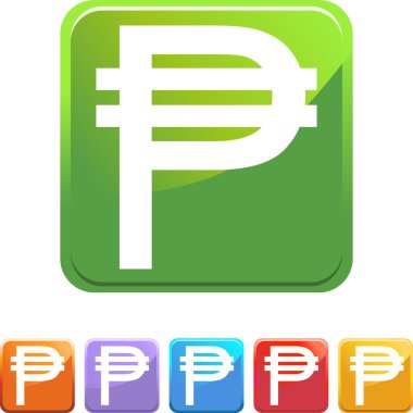 Pezosu para birimi web düğmesini