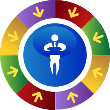 İşadamı işareti web düğmesi