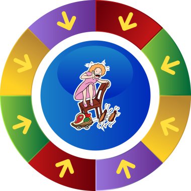 Hamam böcekleri ve kadın web simgesi