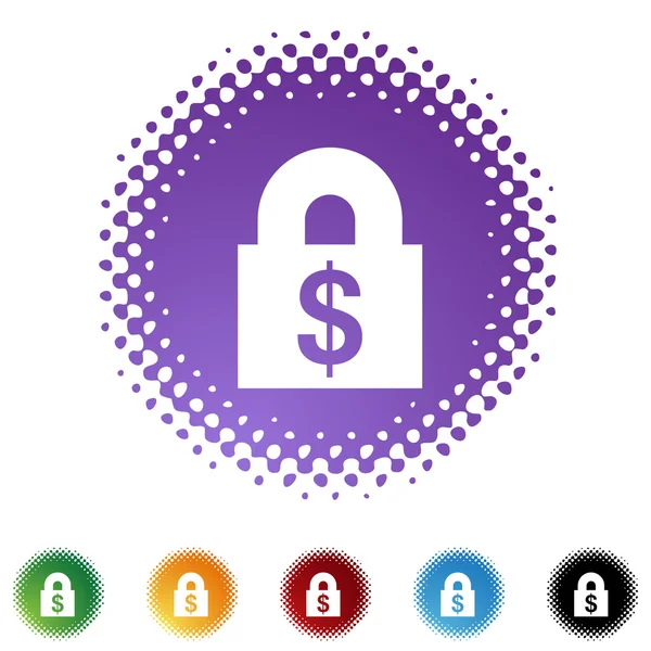 Financial Lock web icon — Stock Vector