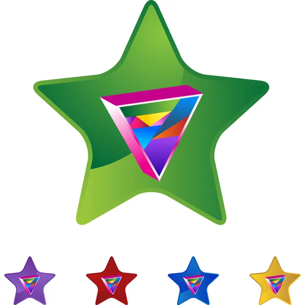 同性恋者三角形图标按钮 — 图库矢量图片