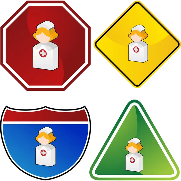 Verpleegkundige web pictogram — Stockvector