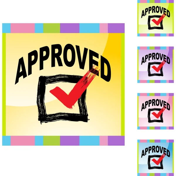 Approved web icon — Stock Vector