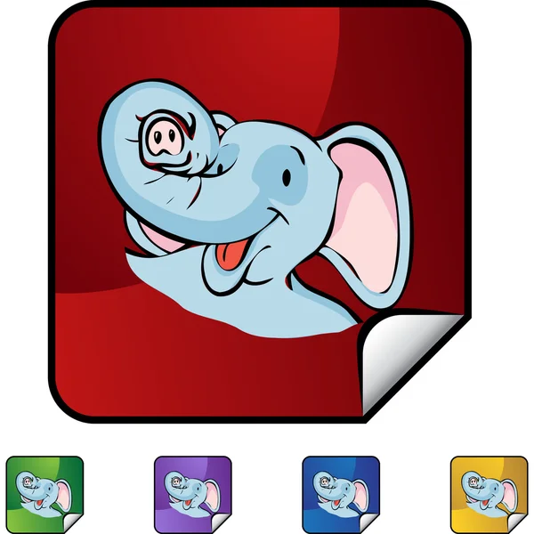 Icona web elefante — Vettoriale Stock