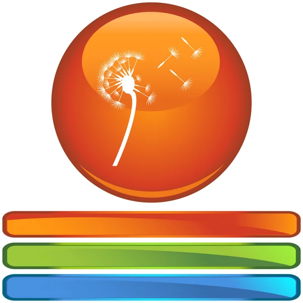 Dandelion web icon — Stock Vector