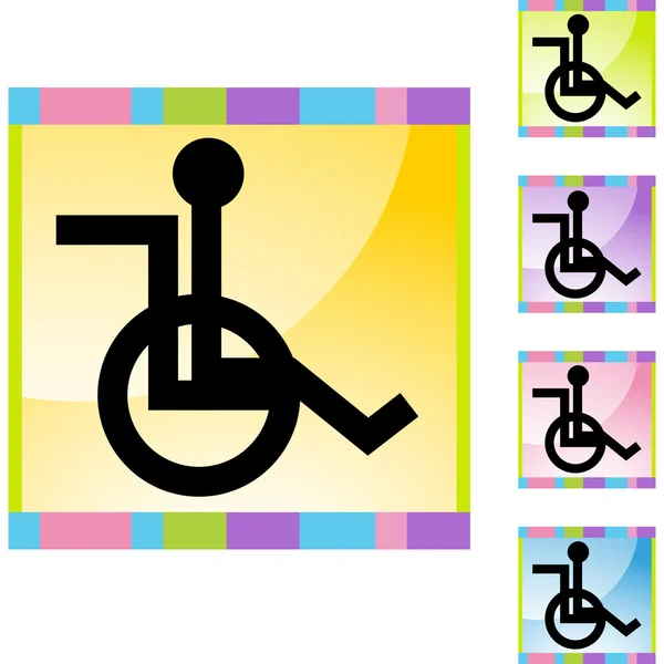 Wheelchair web icon — Stock Vector