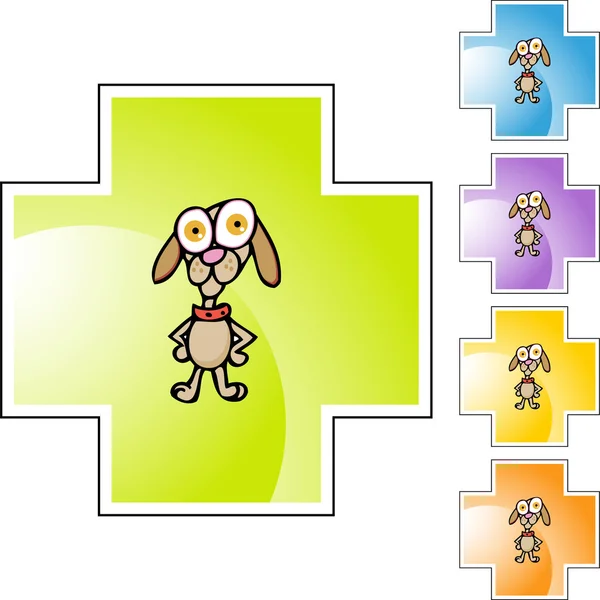 Icono web Beagle — Vector de stock