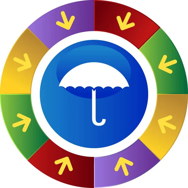 Umbrella web icon — Stock Vector