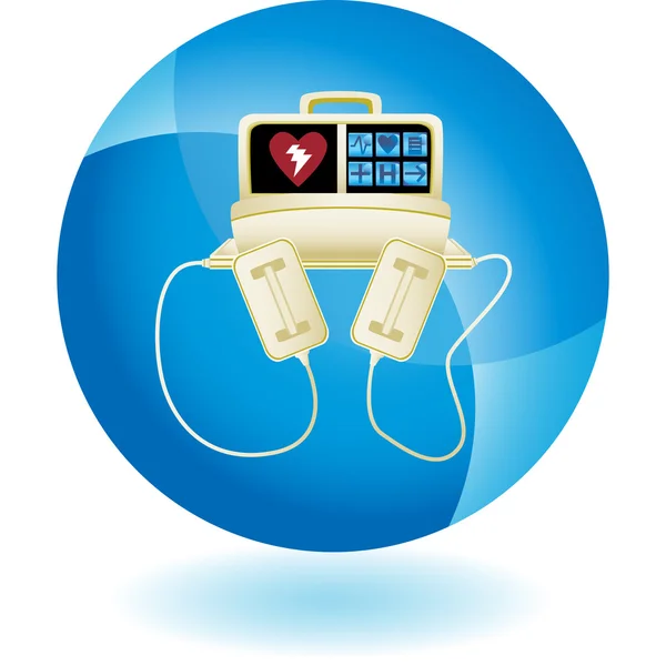 Defibrillator web icon — Stock Vector
