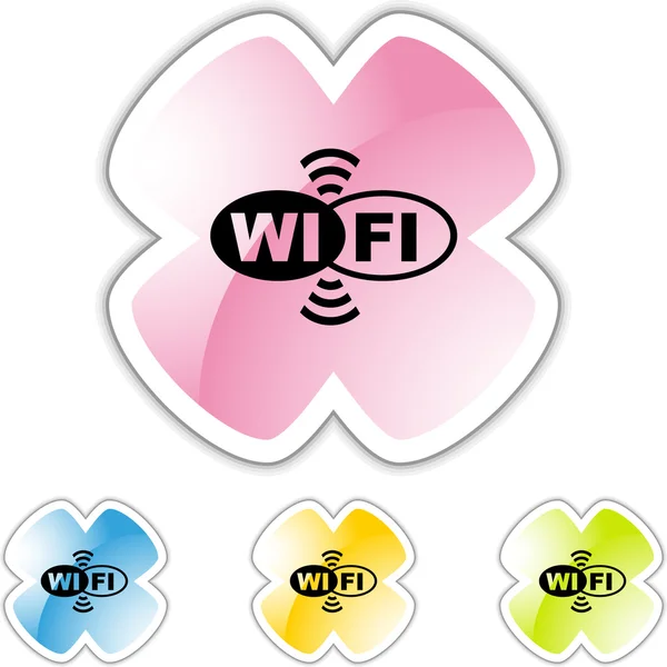 Pulsante web Wifi — Vettoriale Stock