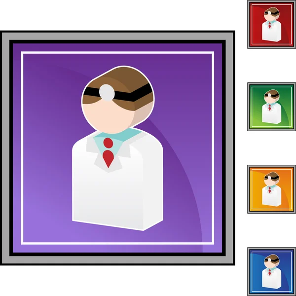 Doctor web pictogram — Stockvector