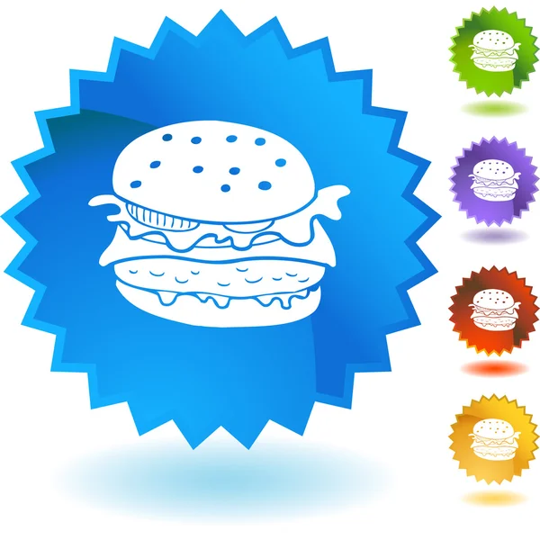 Burger icono web — Vector de stock