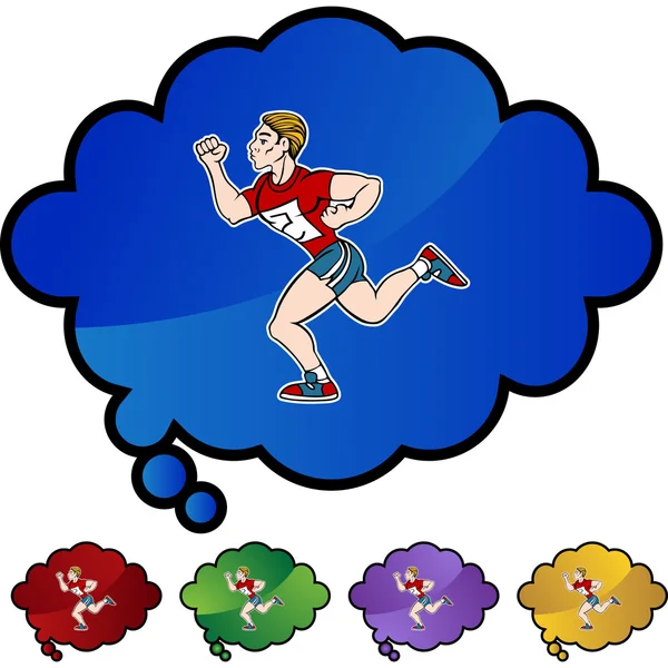 Runner man icon — Stock Vector