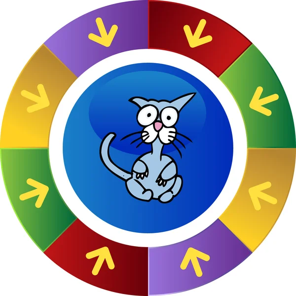 Scared Cat web icon — Stock Vector