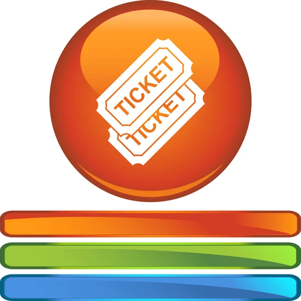 Event Ticket web button — Stock Vector