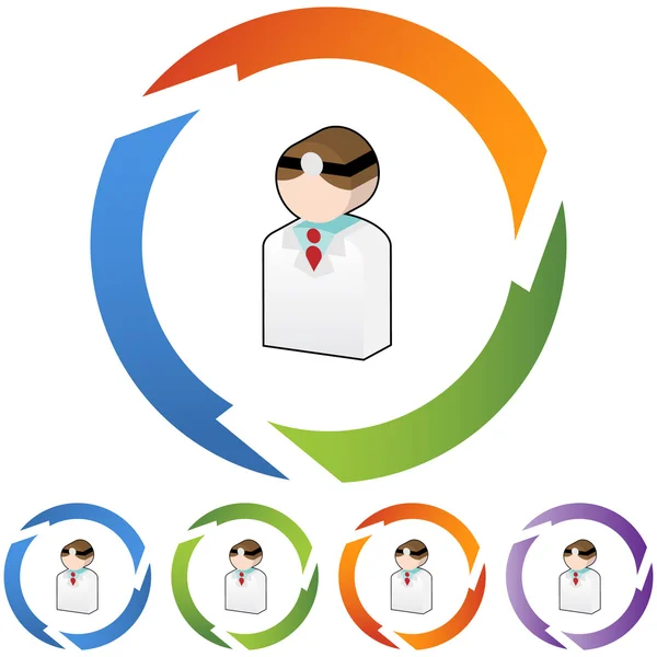 Doctor icono web — Vector de stock