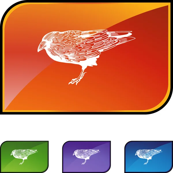 Icona web del corvo — Vettoriale Stock