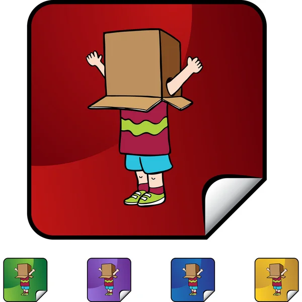 Box Boy web icon — Stock Vector