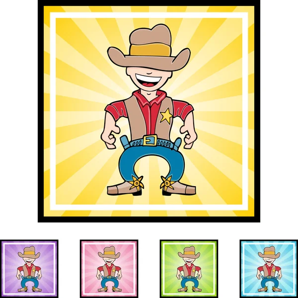 Cowboy web pictogram — Stockvector