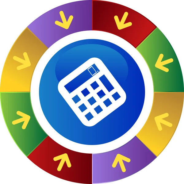 Calculatrice bouton web — Image vectorielle