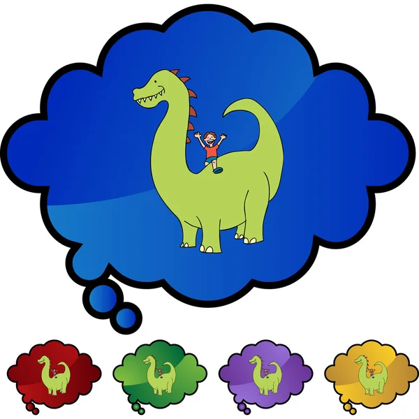 Dinosaurio icono web — Archivo Imágenes Vectoriales