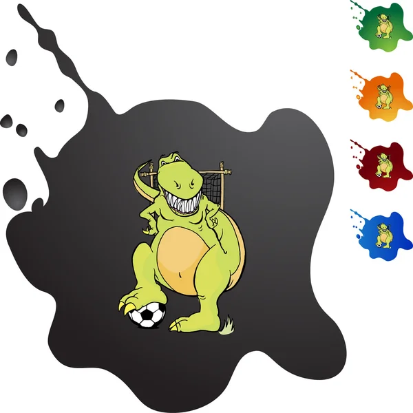 Fútbol Dinosaurio icono web — Archivo Imágenes Vectoriales