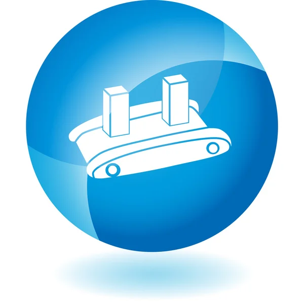 Shipping Conveyor Belt Icon — Stock Vector