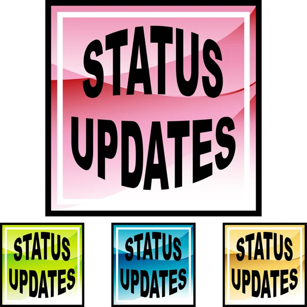 Status Updates web button — Stock Vector