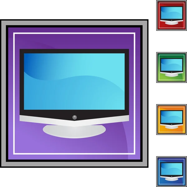 Pantalla plana Tv — Vector de stock