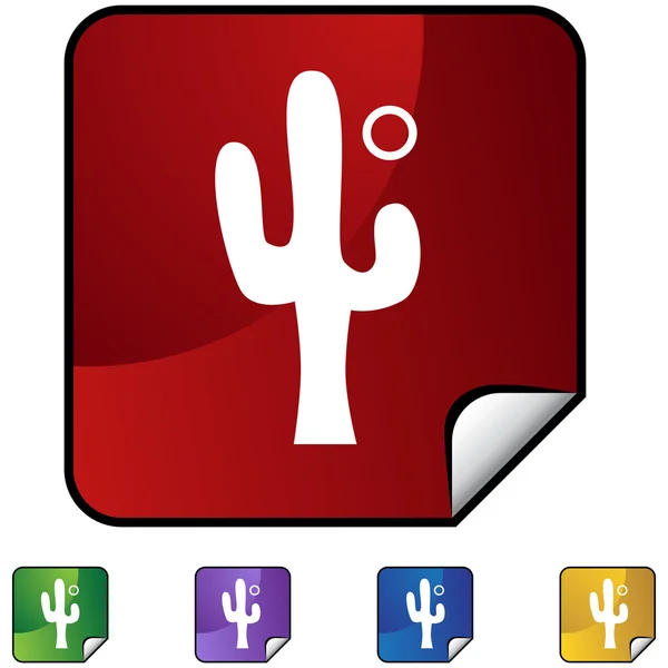 Kaktus ikona przycisku — Wektor stockowy