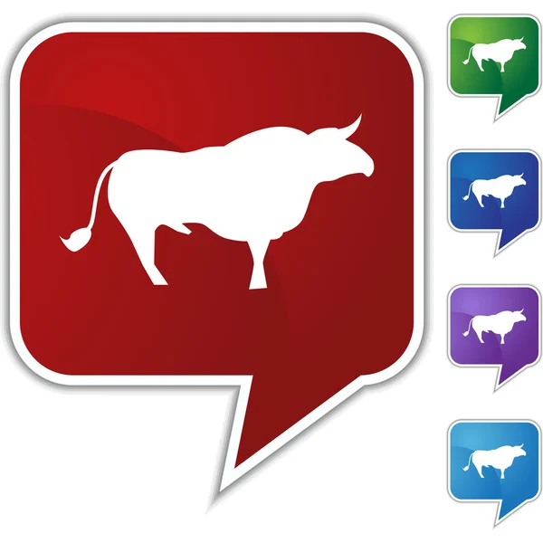 Juego de iconos de toro — Vector de stock