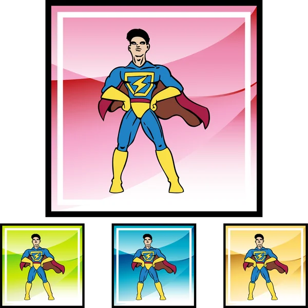 Superhero web icon — Stock Vector