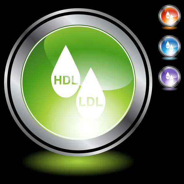 Przycisk web HDL cholesterolu Ldl — Wektor stockowy