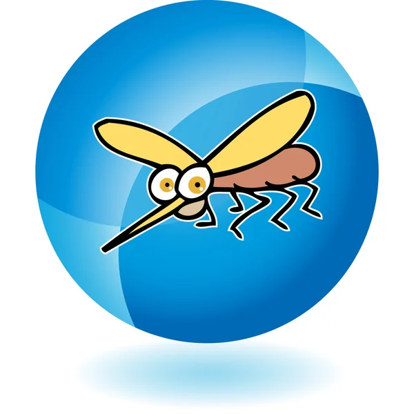 Кнопка Mosquito web — стоковый вектор