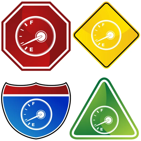 Fuel indicator web icon — Stock Vector