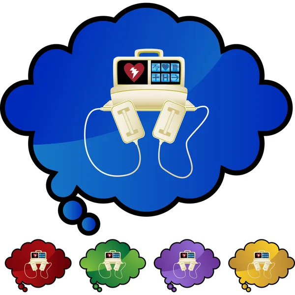 Icona web del defibrillatore — Vettoriale Stock