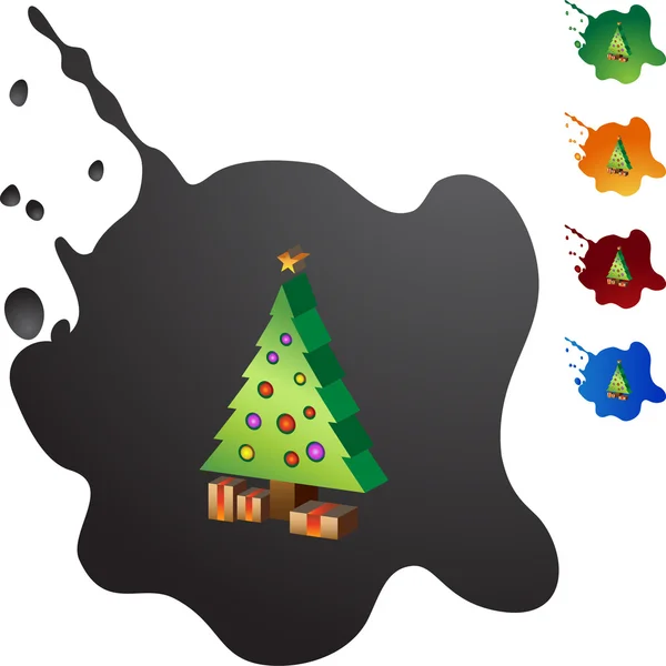 Vánoční stromeček ikona — Stockový vektor
