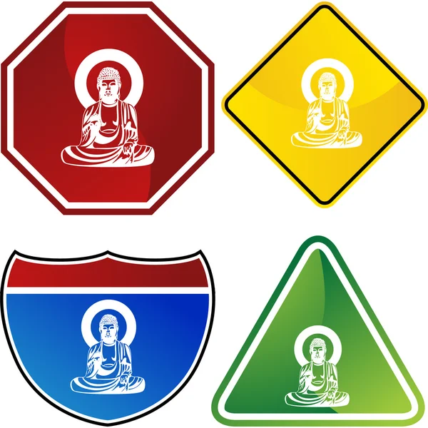 Buddha web icon — Stock Vector