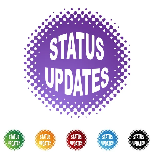 Status Updates web button — Stock Vector