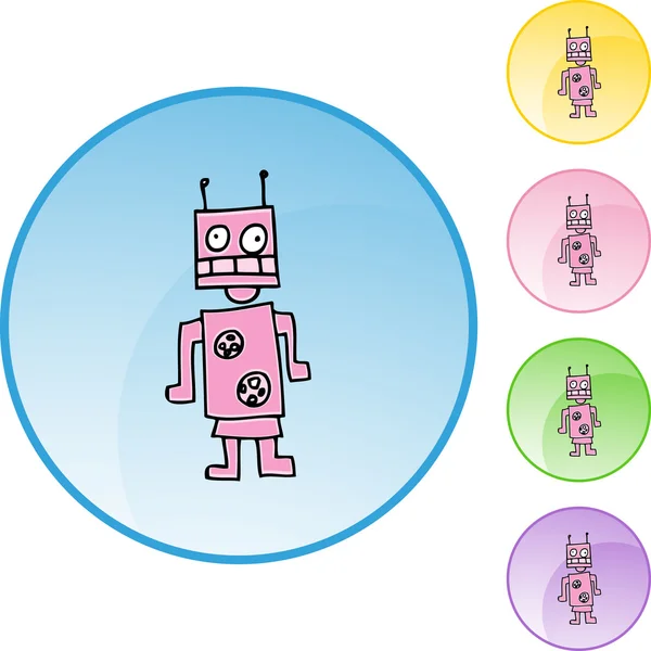 Robot web pictogram — Stockvector