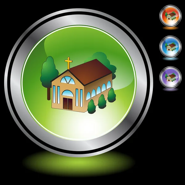 Church web button — Stock Vector