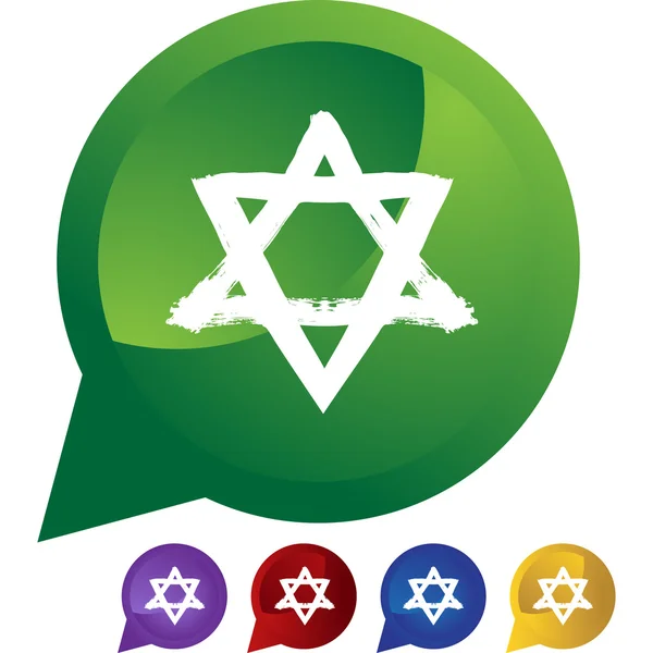 Joodse Star web pictogram — Stockvector