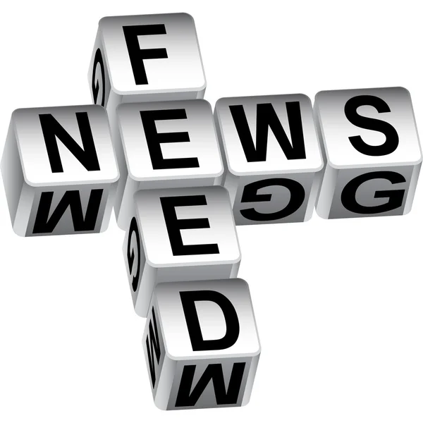 Wiadomości RSS kości wiadomość — Wektor stockowy