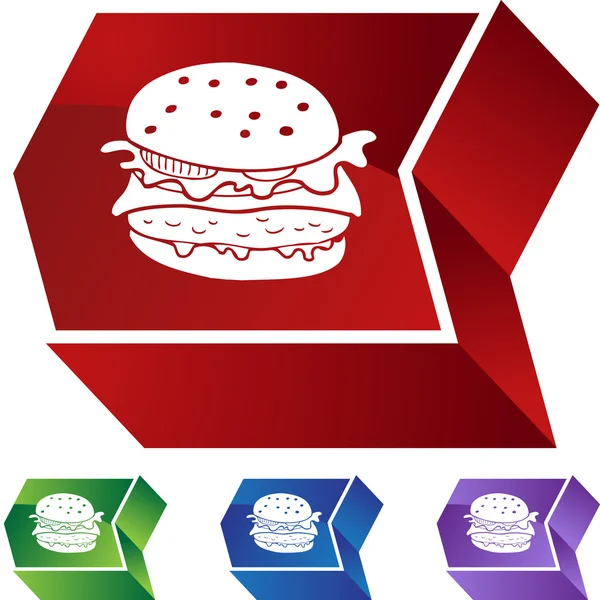 Icona web hamburger — Vettoriale Stock