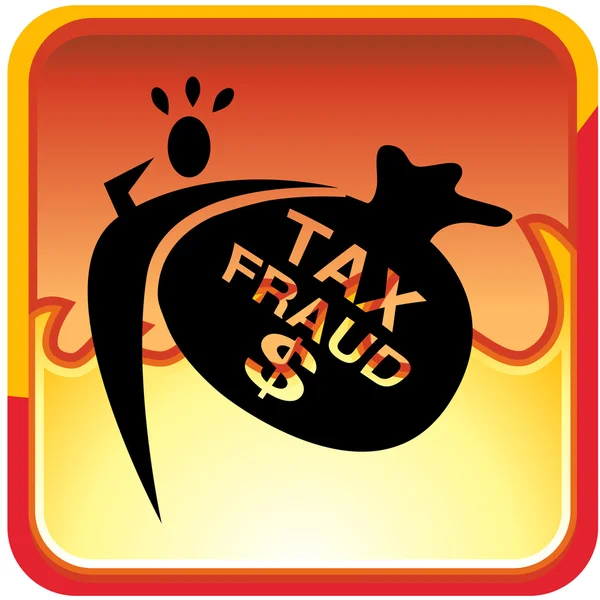 Icono web de fraude fiscal — Vector de stock