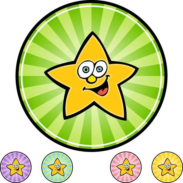 Star Face web icon — Stock Vector