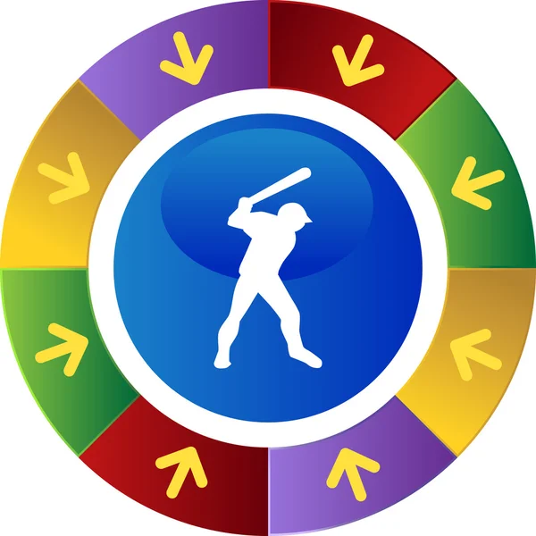 Baseball-Webbutton — Stockvektor