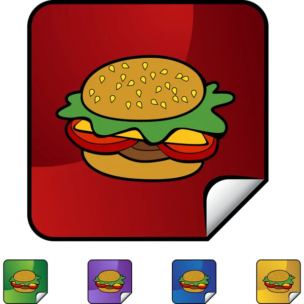 Bouton web Burger — Image vectorielle